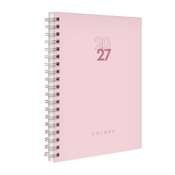 Agenda Planner Semanal Solid Colors Rosa Claro 2027