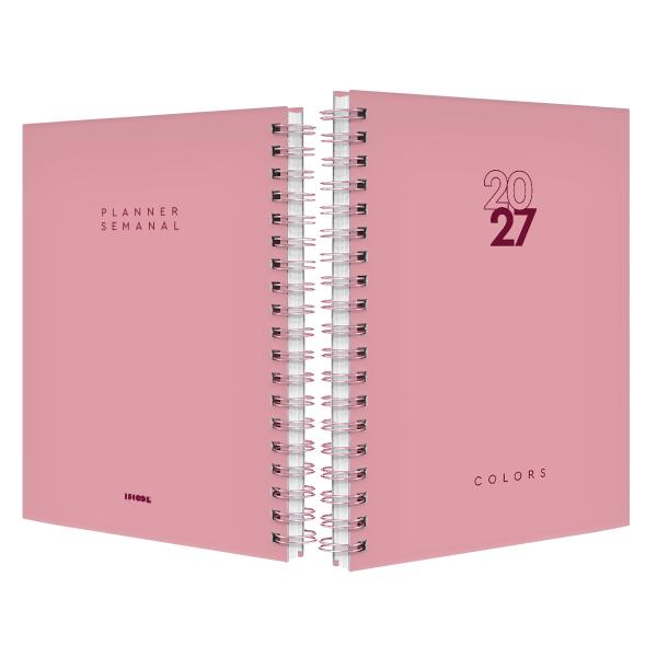 Agenda Planner Semanal Solid Colors Rosa Pink 2027