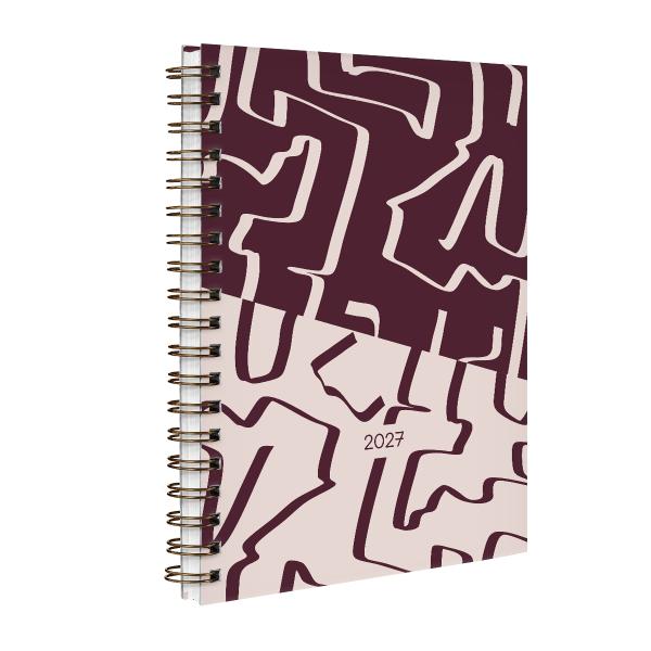 Agenda Planner Semanal Urban Flow Entre Linhas Marsala 2027