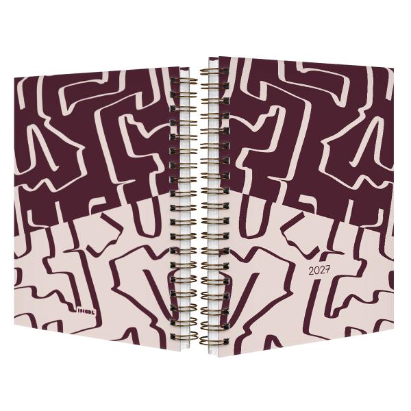 Agenda Planner Semanal Urban Flow Entre Linhas Marsala 2027