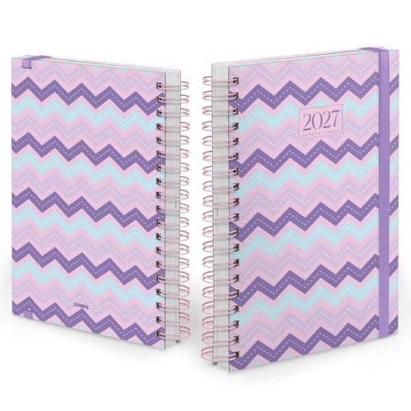 Agenda Diária Plus Colors Sweet Chevron Lilás 2027