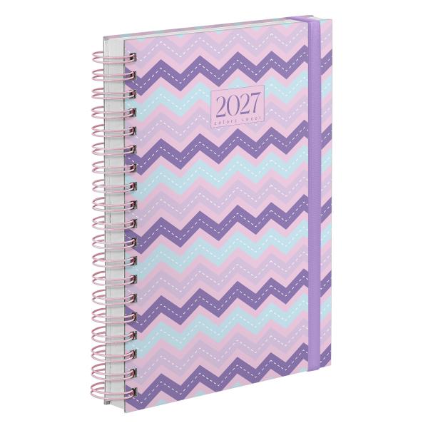 Agenda Diária Plus Colors Sweet Chevron Lilás 2027