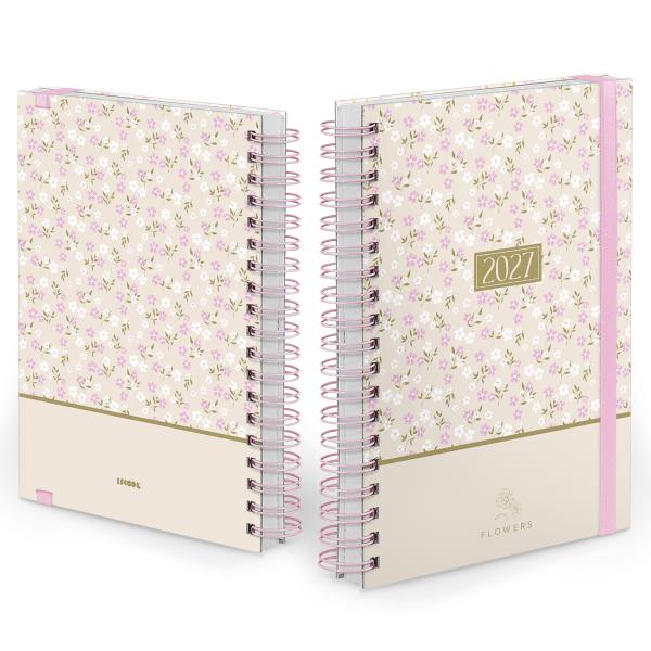 Agenda Diária Plus Flower Field Bege 2027