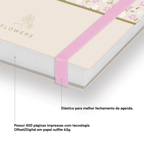 Agenda Diária Plus Flower Field Bege 2027