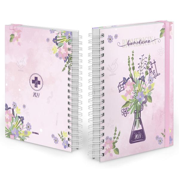 Agenda Diária Plus  Profissões Floral Biomedicina Rosa 2027