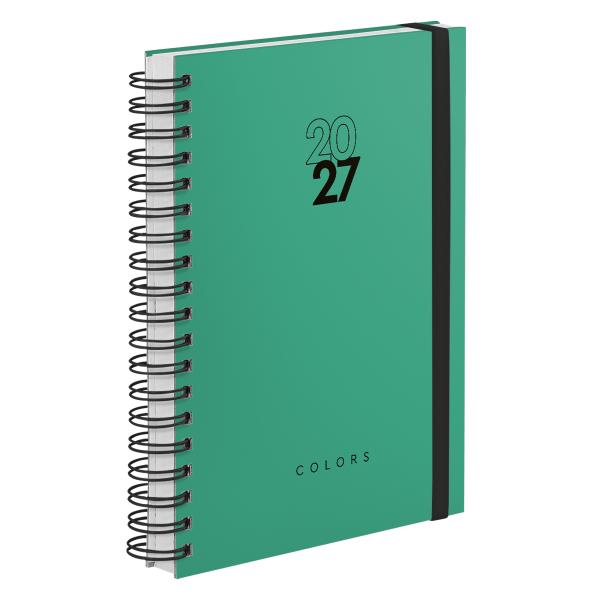 Agenda Diária Plus Solid Colors Verde 2027