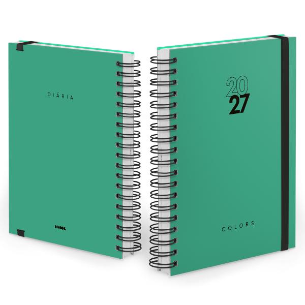 Agenda Diária Plus Solid Colors Verde 2027