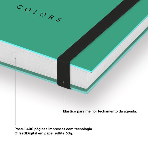 Agenda Diária Plus Solid Colors Verde 2027