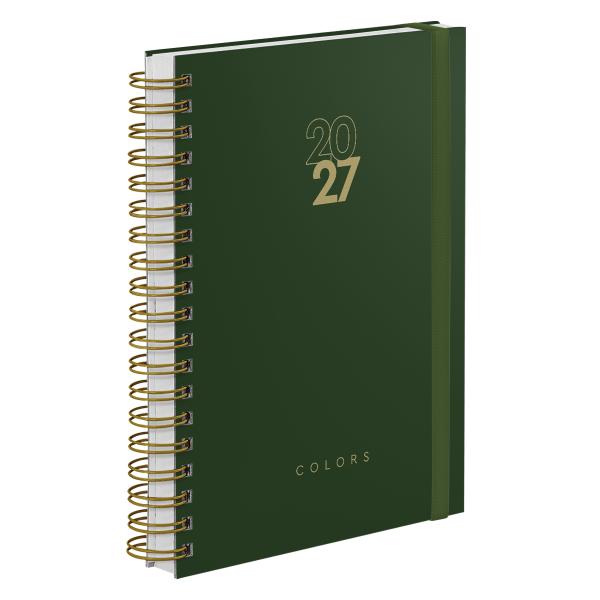 Agenda Diária Plus Solid Colors Verde Militar 2027