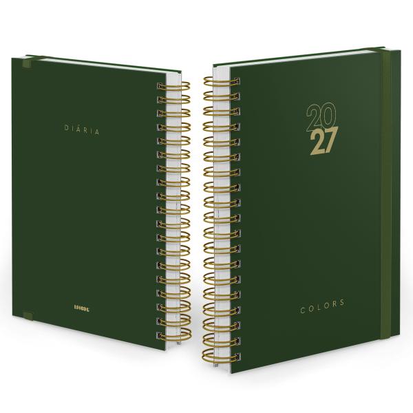 Agenda Diária Plus Solid Colors Verde Militar 2027