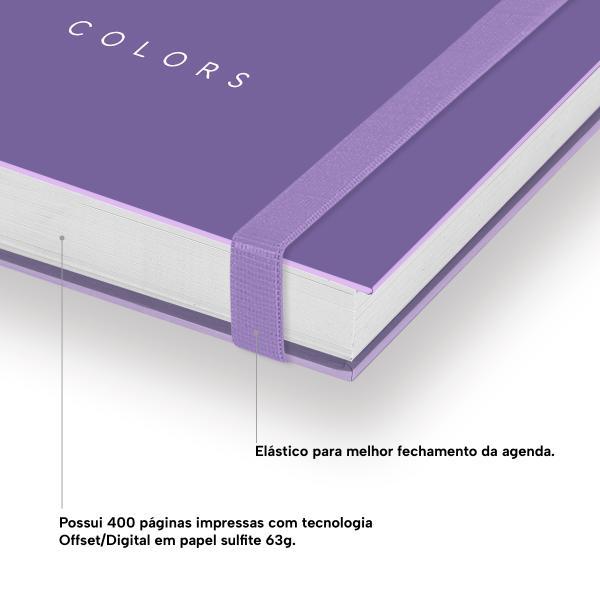 Agenda Diária Plus Solid Colors Lilás 2027