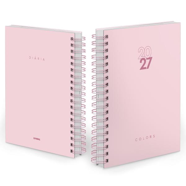Agenda Diária Solid Colors Rosa Claro 2027