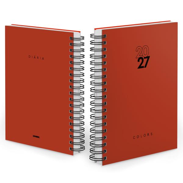Agenda Diária Solid Colors Vermelho 2027