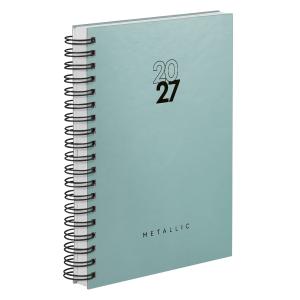 Agenda Diária Solid Metallic Verde Oceano 2027