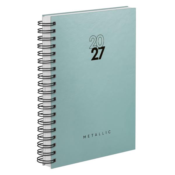 Agenda Diária Solid Metallic Verde Oceano 2027