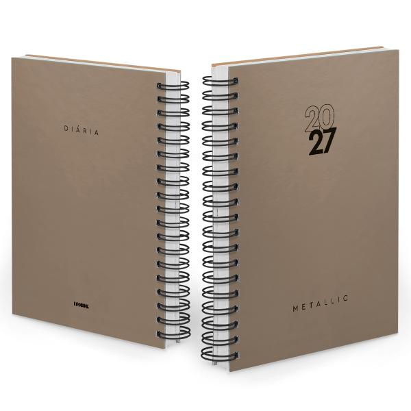 Agenda Diária Solid Metallic Bronze 2027