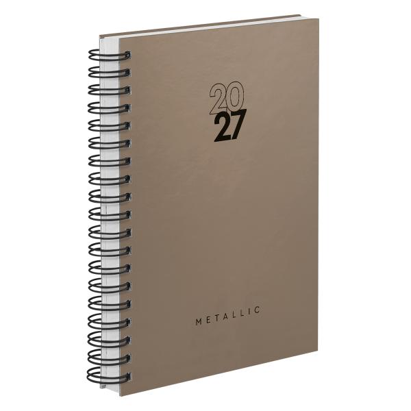 Agenda Diária Solid Metallic Bronze 2027