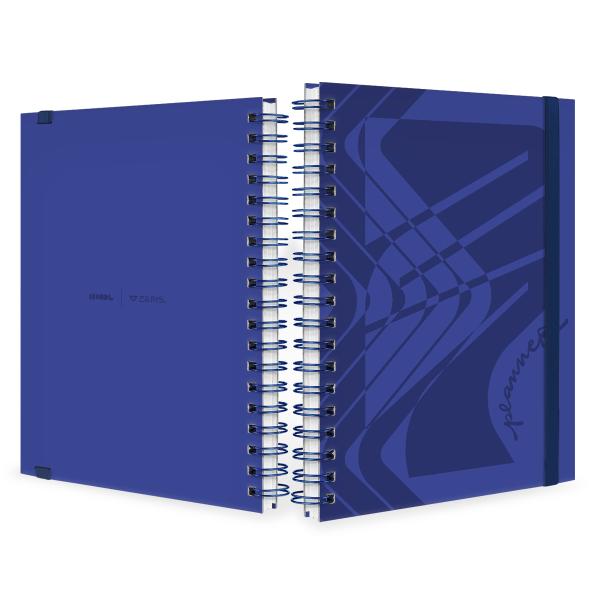Agenda Planner Semanal Plus Abstrato Zebra Azul 2027