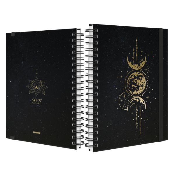 Agenda Planner Semanal Plus Cosmos Lua Dourada 2027