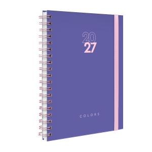 Agenda Planner Semanal Plus Solid Colors Very Peri Rosa 2027
