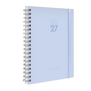 Agenda Planner Semanal Plus Solid Colors Azul Celeste 2027