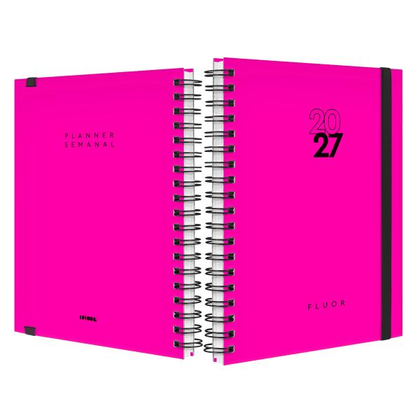 Agenda Planner Semanal Plus Solid Fluor Pink 2027
