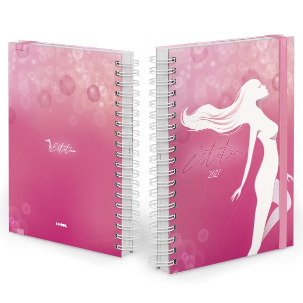 Agenda Comercial Plus Estética Corporal Rosa 2027