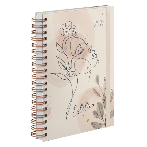 Agenda Comercial Plus Estética Flower Face Nude 2027