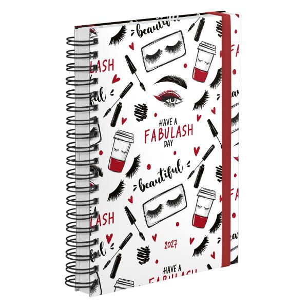 Agenda Comercial Plus Salão de Beleza Charm Vermelho 2027