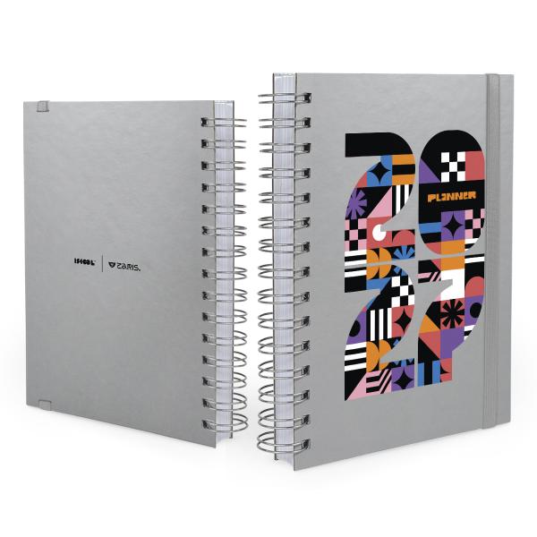 Agenda Plus Contoured Prata 2027