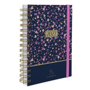 Agenda Plus Flower Field Azul Marinho 2027