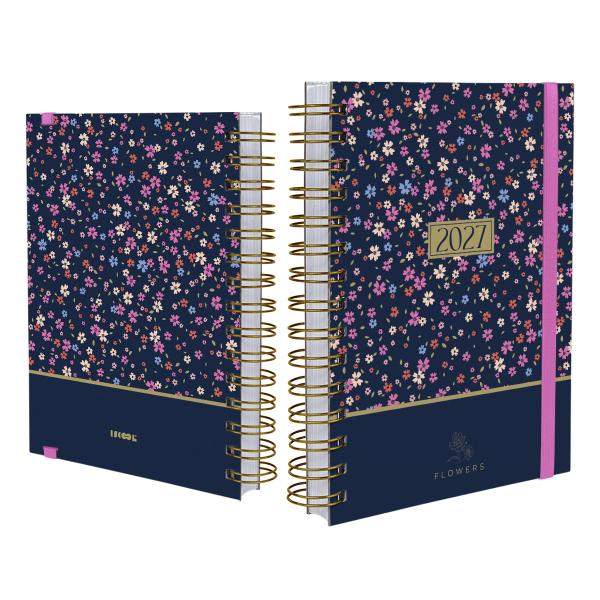 Agenda Plus Flower Field Azul Marinho 2027