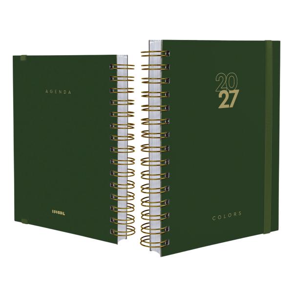 Agenda Plus Solid Colors Verde Militar 2027
