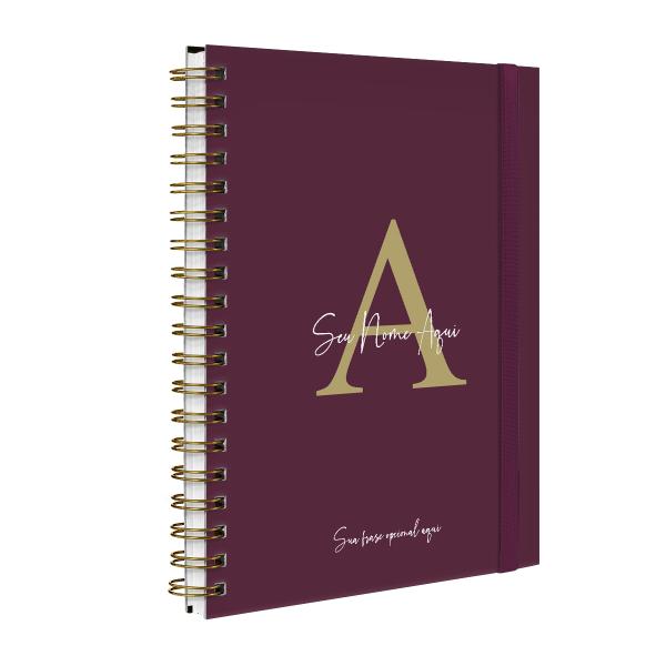 Agenda Planner Semanal Plus Personalizada Moderna Letra Cores Marsala 2027