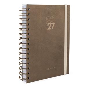 Agenda Plus Solid Touch Tipo Couro Marrom 2027