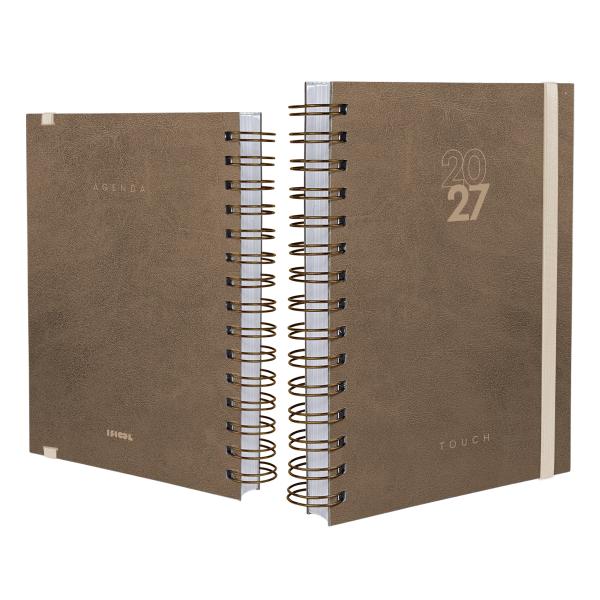 Agenda Plus Solid Touch Tipo Couro Marrom 2027