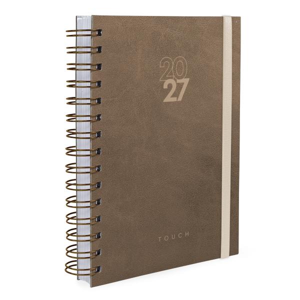 Agenda Plus Solid Touch Tipo Couro Marrom 2027