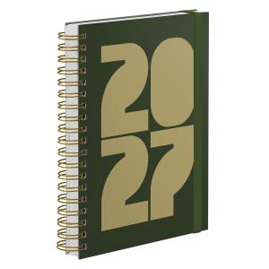 Agenda Diária Plus Contoured Verde Militar 2027