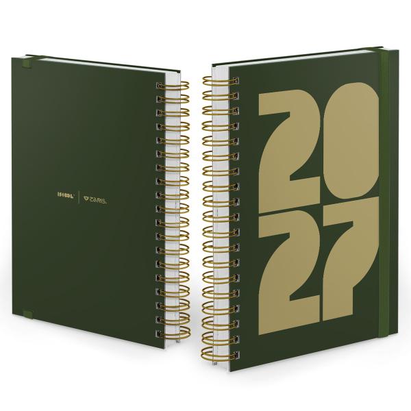 Agenda Diária Plus Contoured Verde Militar 2027