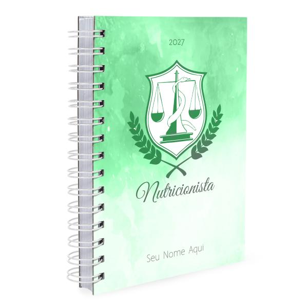 Agenda Personalizada Profissões Nutricionista Verde 2027