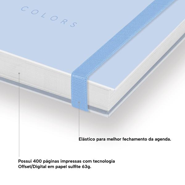 Agenda Diária Plus Solid Colors Azul Celeste 2027