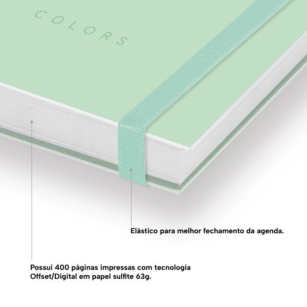 Agenda Diária Plus Solid Colors Verde Menta 2027