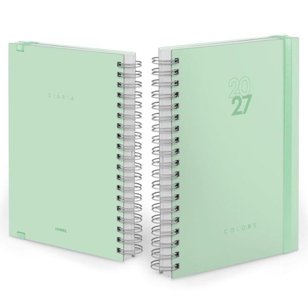 Agenda Diária Plus Solid Colors Verde Menta 2027