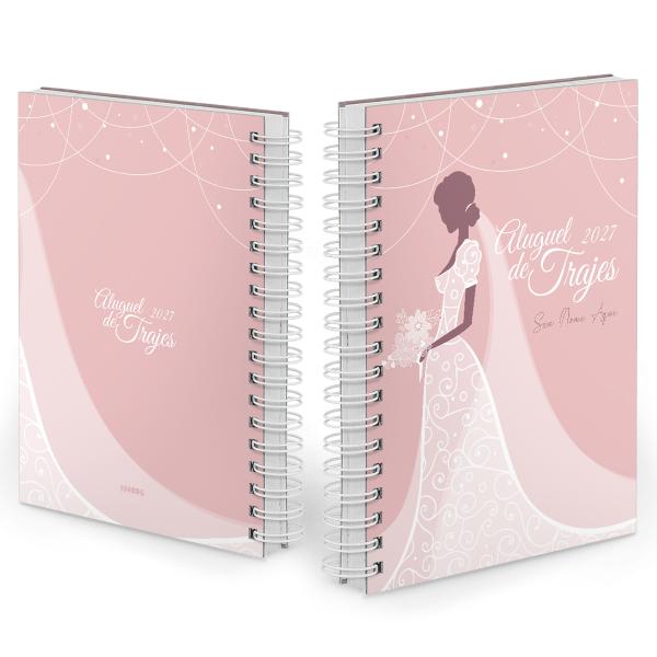 Agenda Comercial Personalizada Aluguel de Trajes Vestido De Noiva 2027