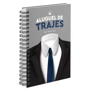 Agenda Comercial Personalizada Aluguel de Trajes Gravata Azul 2027