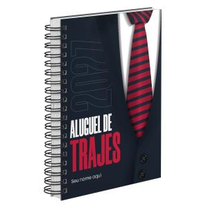 Agenda Comercial Personalizada Aluguel de Trajes Gravata Listras 2027