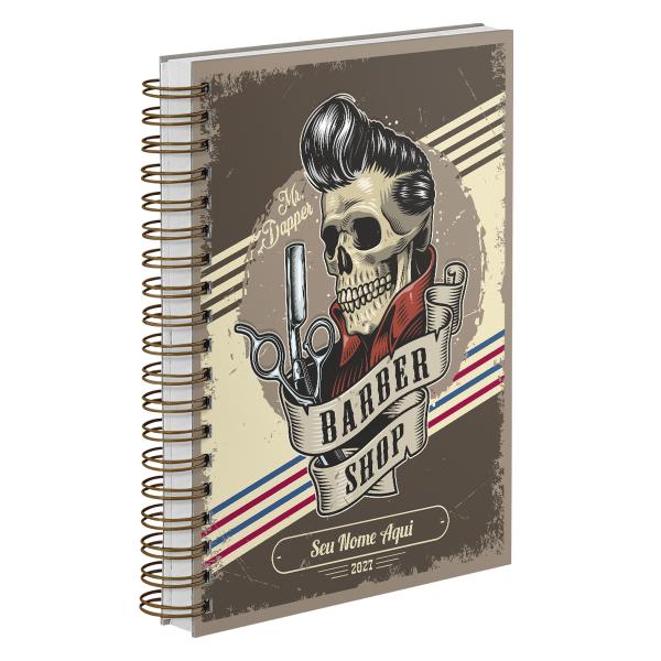 Agenda Comercial Personalizada Barbearia Barber Shop Nude 2027