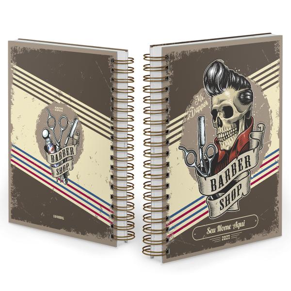 Agenda Comercial Personalizada Barbearia Barber Shop Nude 2027