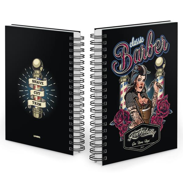 Agenda Comercial Personalizada Barbearia Classic Preto 2027