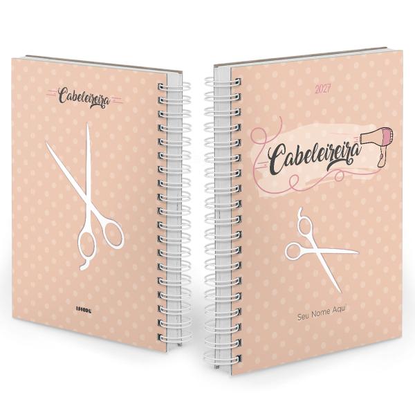 Agenda Comercial Personalizada Cabeleireira Poá Nude 2027